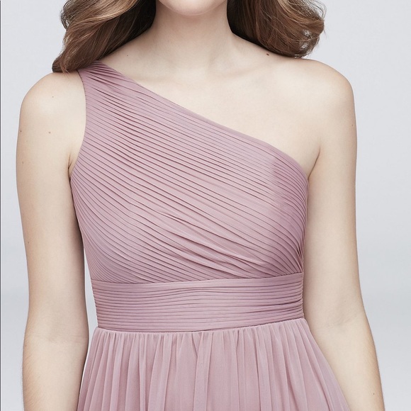 DB Micro-Pleated Mesh One-Shoulder Dress - Picture 2 of 5